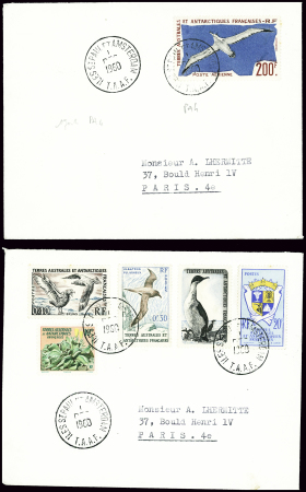 7 env obl St Paul et Amsterdam (6 obl 1 dec 1960 d