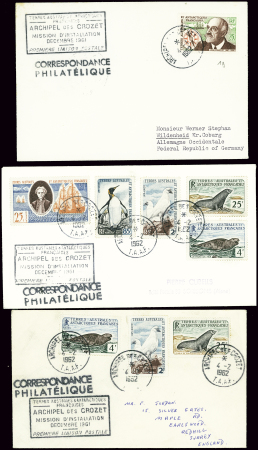 7 lettres avec cachet rect de la mission d'install