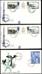 19 lettres de 1968 dont 2 FDC diff avec TAAF n°24,
