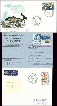 10 lettres et cartes de 1969 dont 2 FDC PA19, 85F 