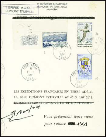 Divers TAAF PA2 à 4 ol Terre Adélie 1.1.1961 sur l