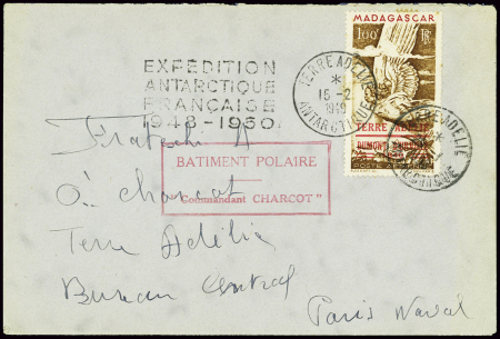 TAAF PA n°1 obl Terre Adélie (15.2.49 et 20.1.50) 