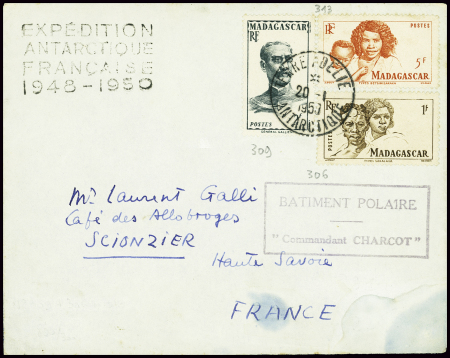 Madagascar n°306 + 309 + 313 obl CAD seul "Terre A