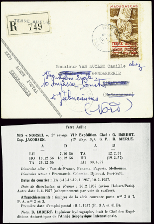 TAAF PA n°1 obl Terre Adélie (8.1.1957 - dernière 