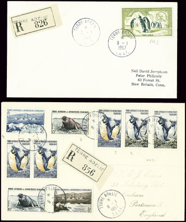 2 lettres recommandées pour la Grande Bretagne obl