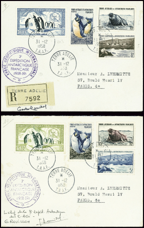 3 lettres dont 2 recommandées avec CAD "Terre Adél