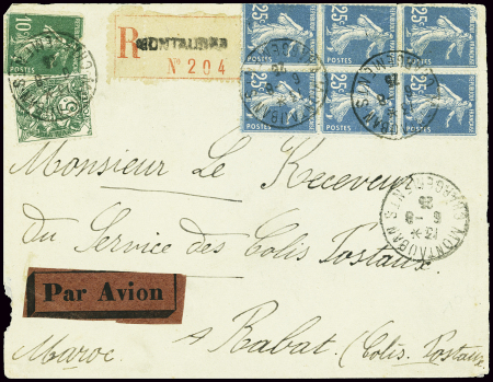 France n°111 + 140, bloc de 6 + 159 obl Montauban 