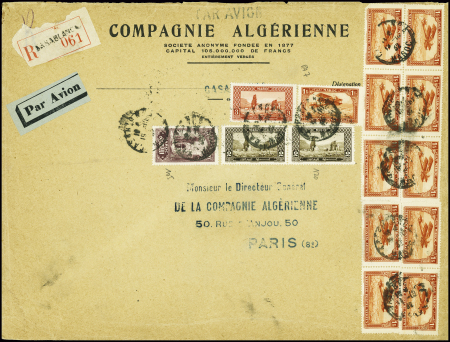 Maroc n°105 + 120 en paire + PA n°7, 12 pièces au 