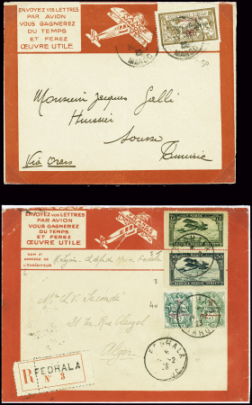 4 lettres dont 3 env rouges Latécoère : Rabat - So