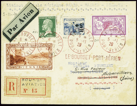 N°165 + 174 + 240 obl CAD rouge "Le Bourget Port A