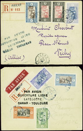 2 lettres recommandées du Sénégal (4 et 6 juin 192