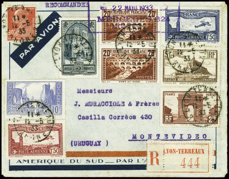 N°258 + 259 + 260 + 261 + 262, 20F Pont du Gard en