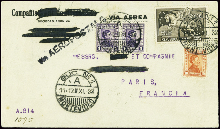 2 lettres d'Uruguay pour Paris (12.11.32 - 246ème 