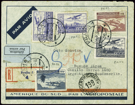 Tchecoslovaquie PA13 + PA14 + PA16, 2 pièces + PA1