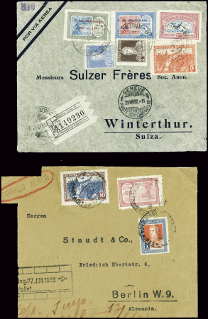 Argentine n°283 sur entier postal 12c bleu + PA3 +