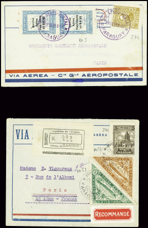 Paraguay 2 lettres : Asuncion - Toulouse - Paris (