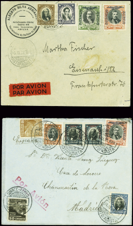 3 lettres du Chili pour Paris (1932 - 243ème Amfra