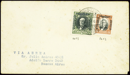 Chili PA 13 + PA18 obl Santiago (18.7.29) sur lett