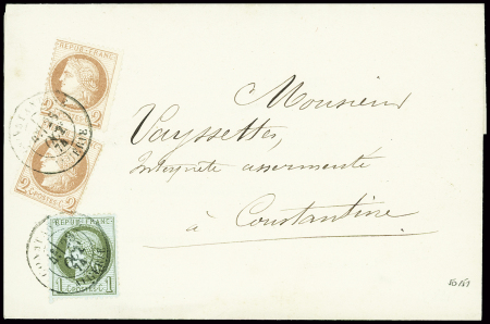 N°50 + 51, 2 pièces obl CAD T17 "Constantine Algér