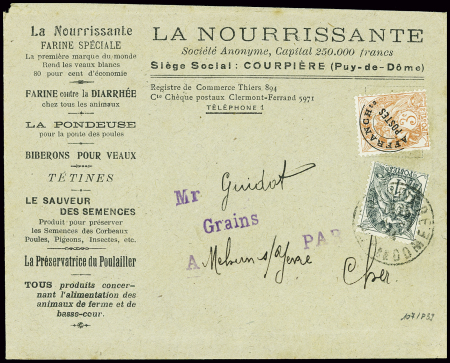 N°107 + préo n°39 sur lettre de Courpière Puy de D