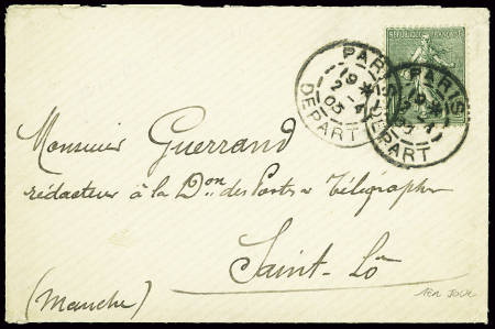 N°130 obl CAD "Paris départ" (2.4.1903 - 1er jour 