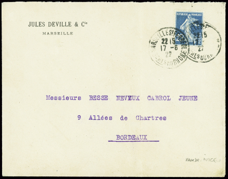 N°140, faux de Nice obl Marseille St Ferreol (17.6