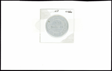 N°158, 5c orange, timbre-monnaie "La Robuste, mach