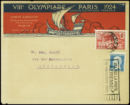 N°176 + 184, 25c obl mec "Paris RP départ" (15.5.2