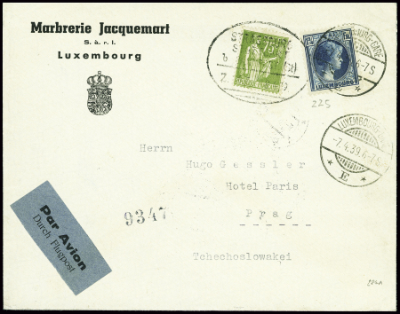 N°284A, 75c Paix obl CAD ovale ambulant allemand "