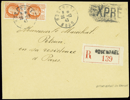 N°521 en paire obl Rosendael Nord (26.10.43) sur l