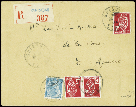 Libération de la Corse : France n°549 + Algérie n°