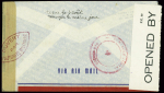 Martinique n°151 + 152 + 153 obl hex pointillée "P