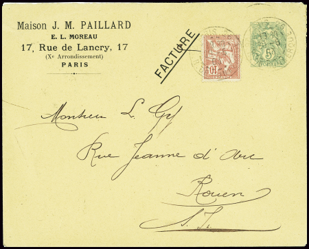 Carte lettre TSC 15c Mouchon orange G.Bonjean (Mou