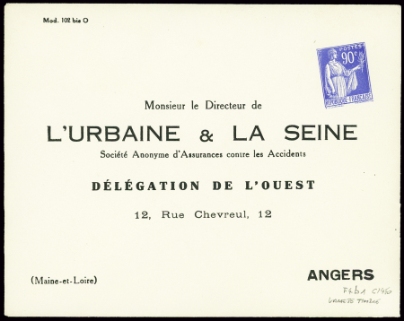 Env neuve 90c Paix Outremer TSC L'urbaine et la Seine