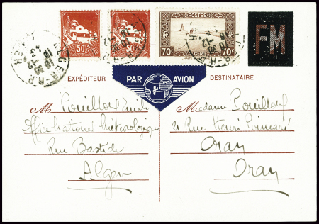 Algérie n°173, 2 pièces + 138 obl Alger RP (1943)