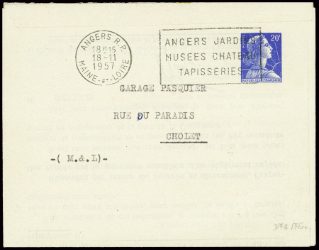 Entier TSC 20F + 20F Muller bleu Bureau Commun Aut