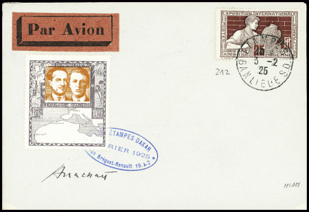 France n°212 obl Etampes (3.2.25) sur lettre avec 