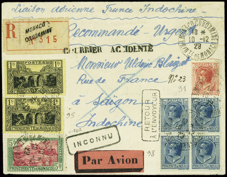 Monaco n°91 + 95, 2 pièces + 98 en bloc de 4 + 102