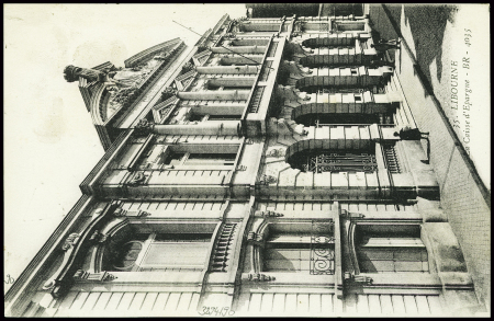 N°138 obl Libourne (2.1.1917) sur CP avec demi-tim