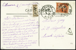 N°138 obl Libourne (2.1.1917) sur CP avec demi-tim