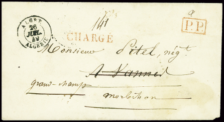 Lettre avec T15 "Alger Algérie" (26 juil 49) + gri