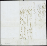 Lettre sans timbre avec cachet ovale bleu "Vaucher