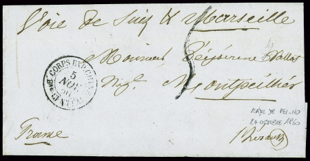 Lettre de la rade de Pei-Ho (24 oct 1860) avec CAD