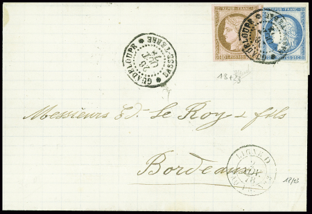 Colonies générales n°18 + 23 obl CAD "Guadeloupe B