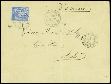 Colonies générales n°41, 15c Sage bleu, obl CAD "G