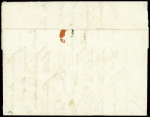 Lettre avec marque manuscrite "Curacao" pour Borde