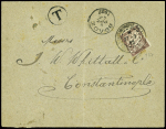 France taxe n°37 obl CAD "Constantinople Galata" (