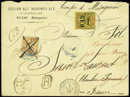 N°37 obl manuscrite "Benitsa" + croix à la plume +