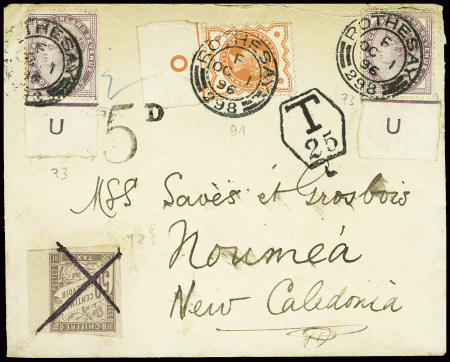 Grande-Bretagne n°73 + 91 obl CAD "Rothesay" (1896