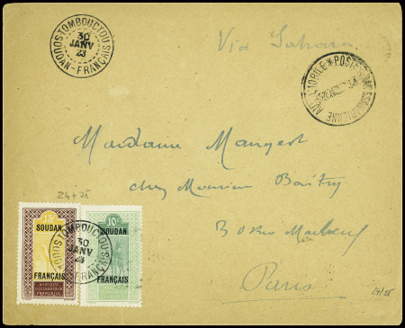 N°24 + 25 obl CAD "Tombouctou Soudan français" (19